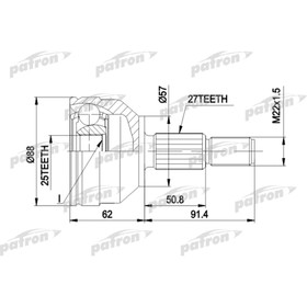 Шрус наружный Patron PCV1202 2779922