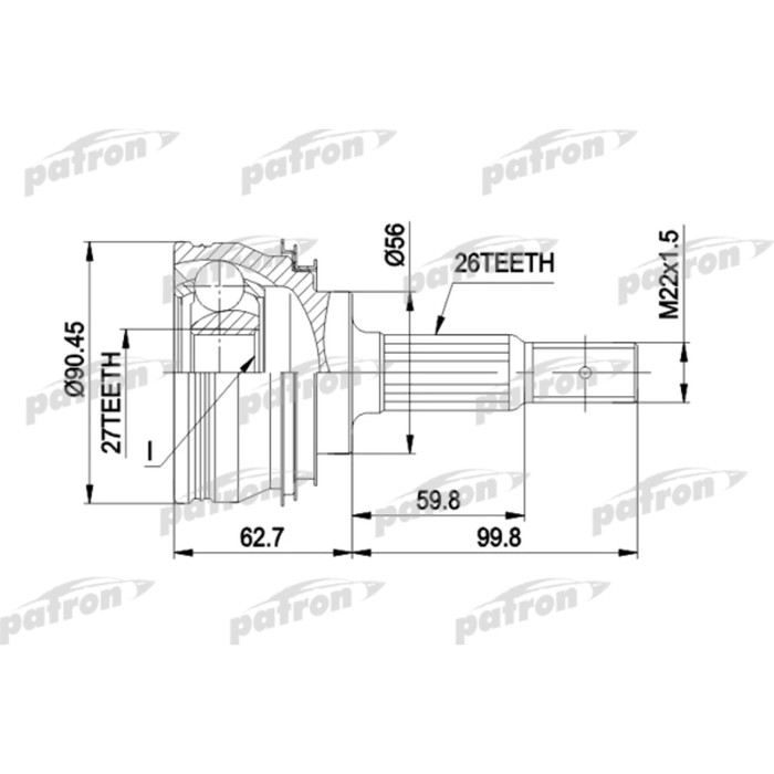 Шрус наружный Patron PCV1207