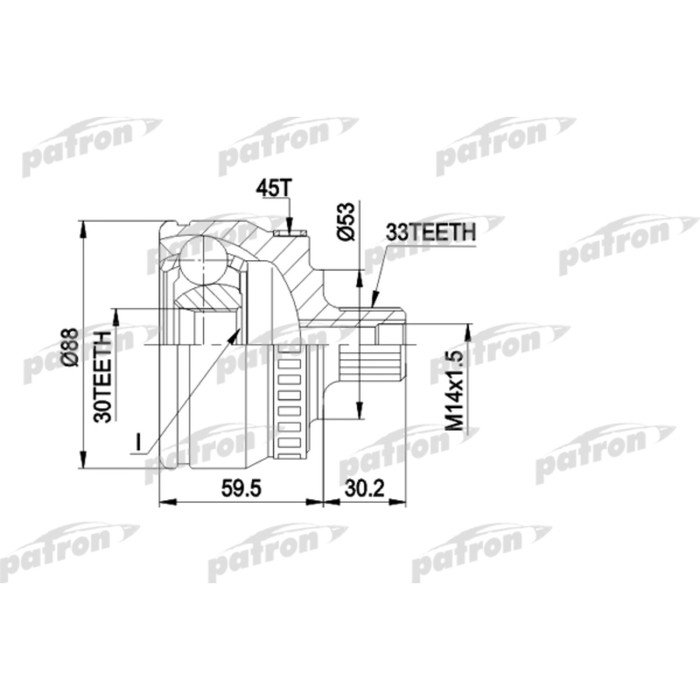 Шрус наружный Patron PCV1239