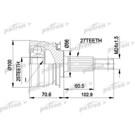 Шрус наружный Patron PCV1249 2779930