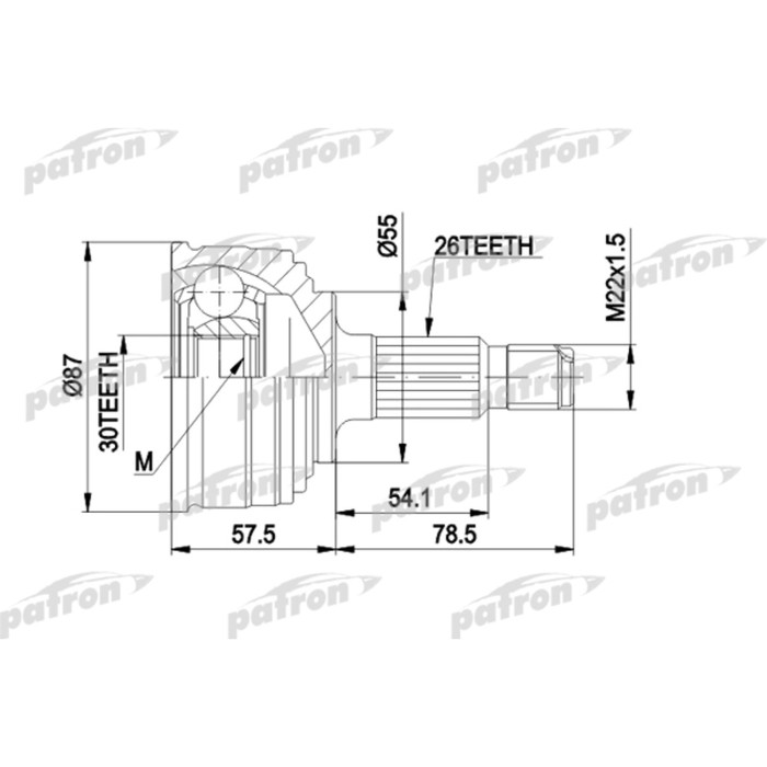 Шрус наружный Patron PCV1251