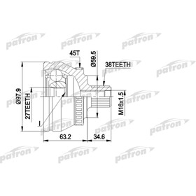 Шрус наружный Patron PCV1267 2779934