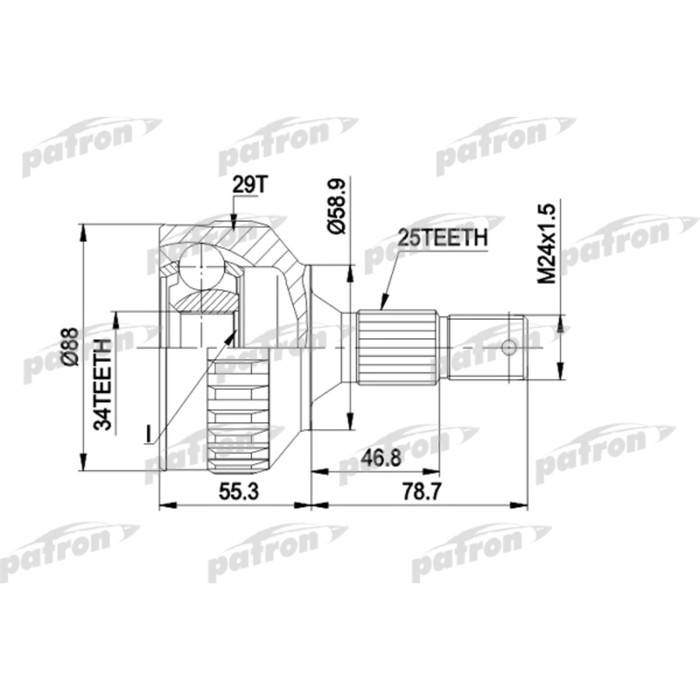 Шрус наружный Patron PCV1292