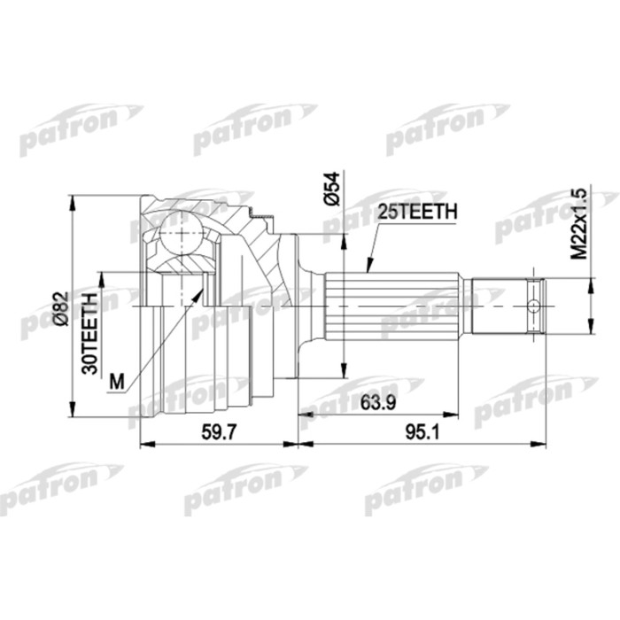 Шрус наружный Patron PCV1329