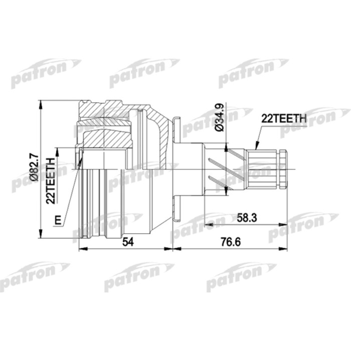 Шрус внутренний Patron PCV3008