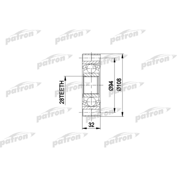 Шрус внутренний Patron PCV3014