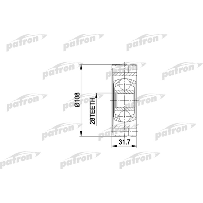 Шрус внутренний Patron PCV3024