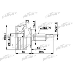 Шрус наружный Patron PCV1108 2779971