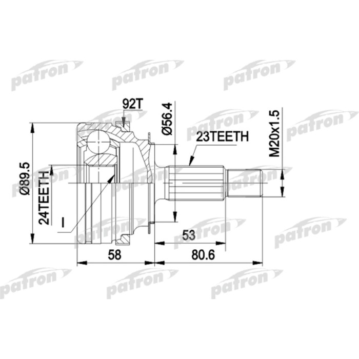 Шрус наружный Patron PCV1108