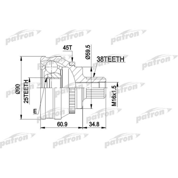 Шрус наружный Patron PCV1121