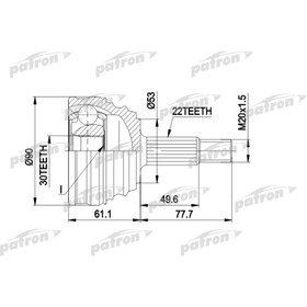 Шрус наружный Patron PCV1009 2779854