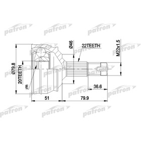 Шрус наружный Patron PCV1013 2779855