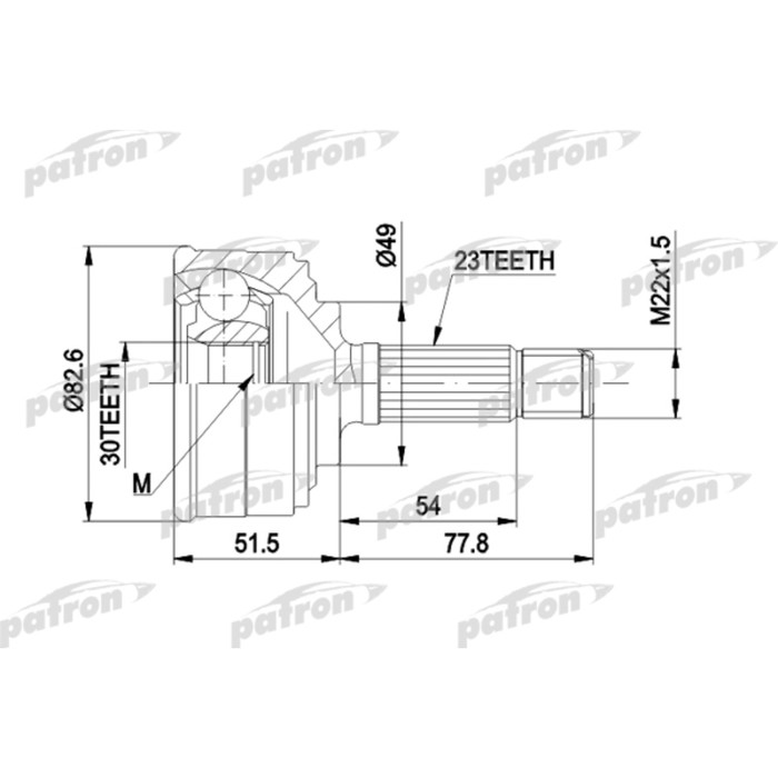 Шрус наружный Patron PCV1044