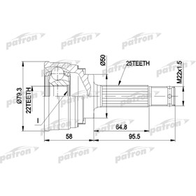 Шрус наружный Patron PCV1047 2779870