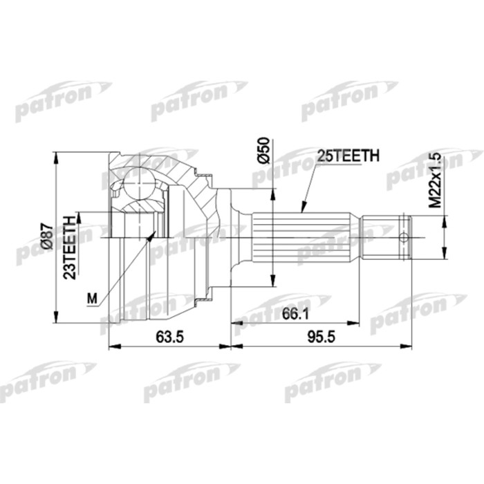 Шрус наружный Patron PCV1048