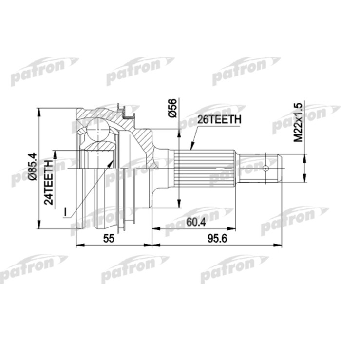 Шрус наружный Patron PCV1070