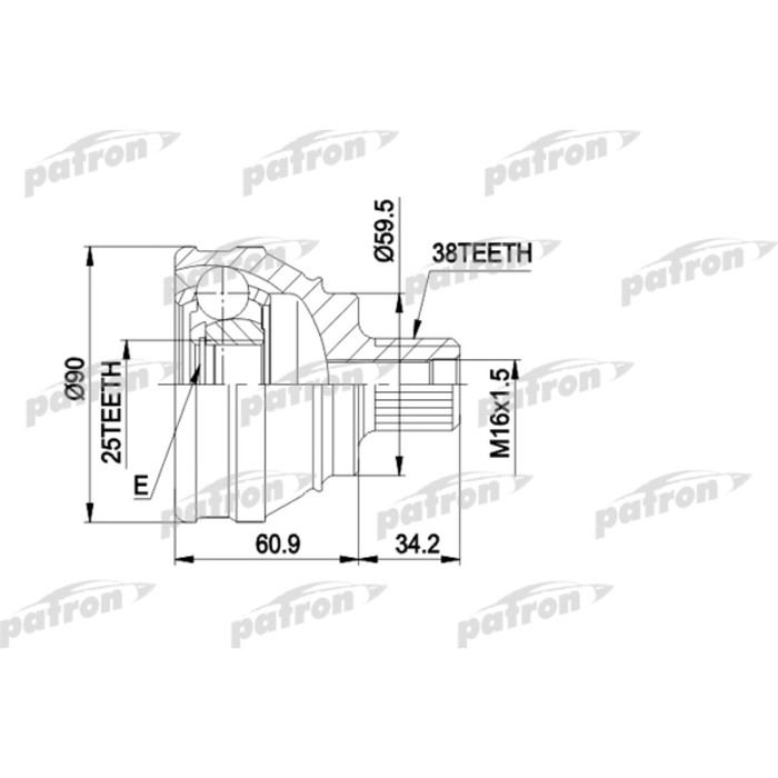 Шрус наружный Patron PCV1119