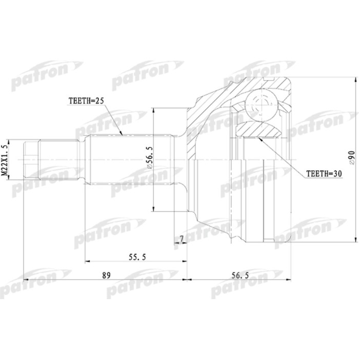 Шрус наружный Patron PCV1074