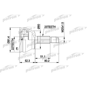 Шрус наружный Patron PCV1156 2779908