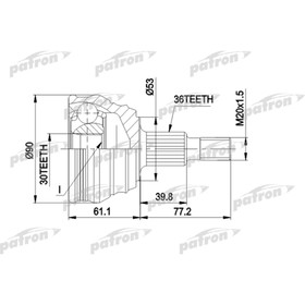 Шрус наружный Patron PCV1189 2779917