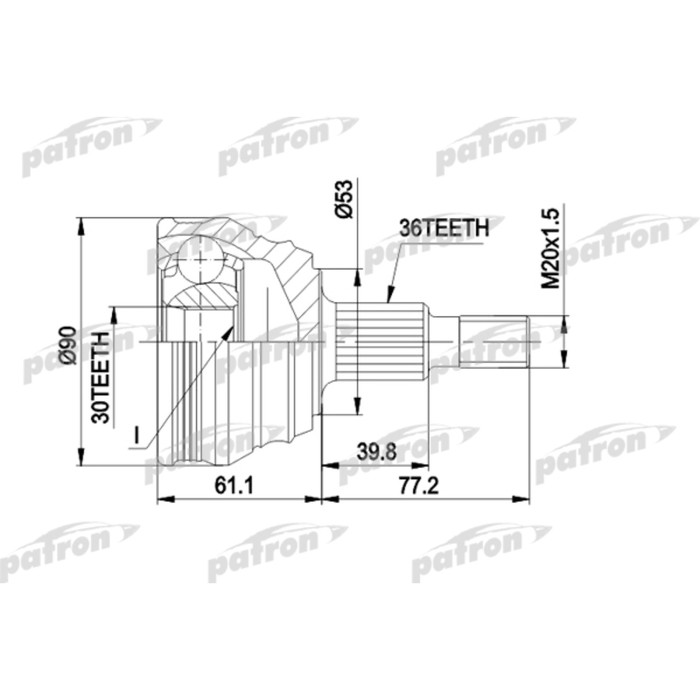 Шрус наружный Patron PCV1189