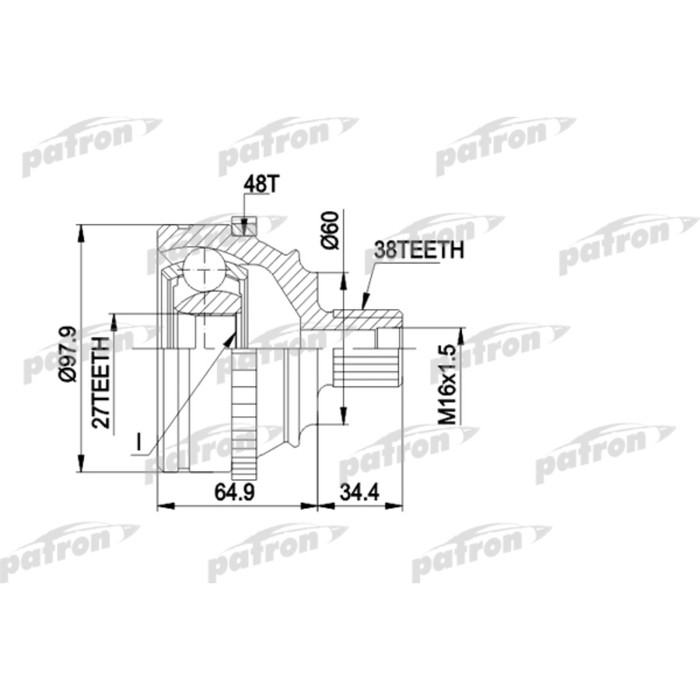 Шрус наружный Patron PCV1229