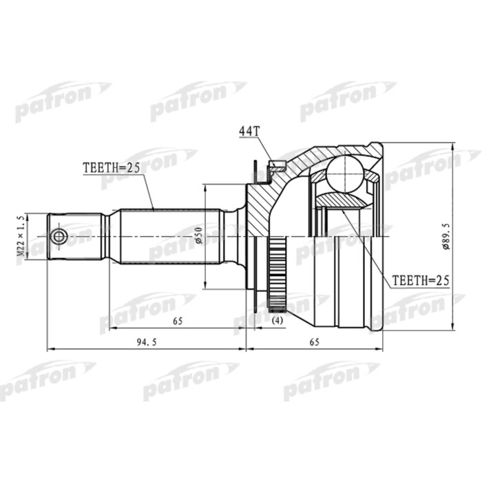 Шрус наружный Patron PCV1608