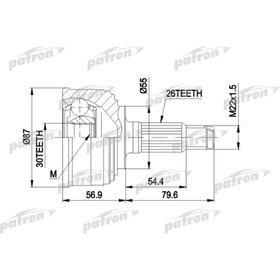 Шрус наружный Patron PCV1255 2779932