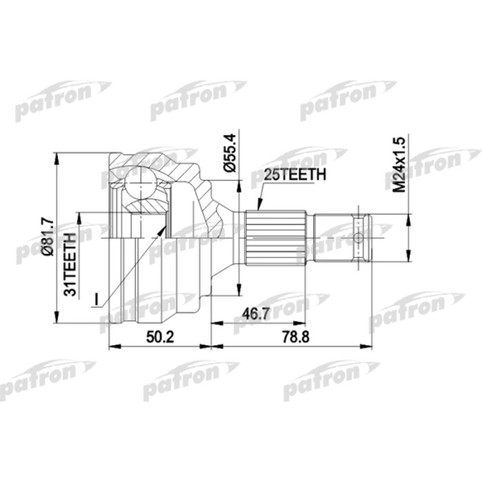 Шрус наружный Patron PCV1259