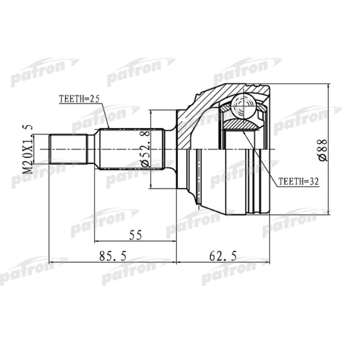 Шрус наружный Patron PCV1650