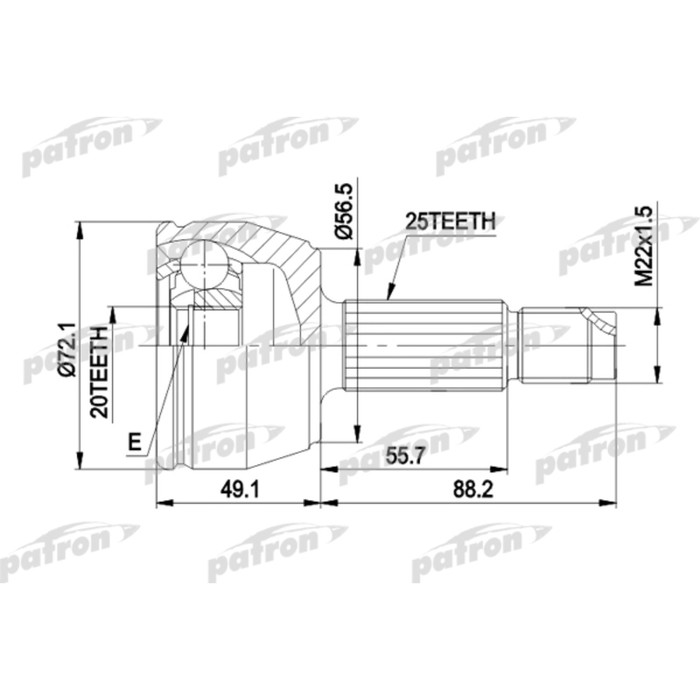 Шрус наружный Patron PCV1283