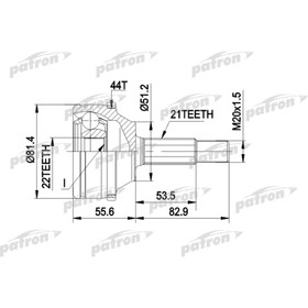Шрус наружный Patron PCV1310 2779947