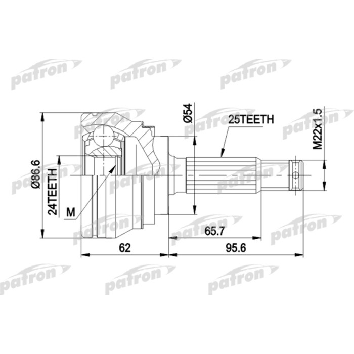 Шрус наружный Patron PCV1332