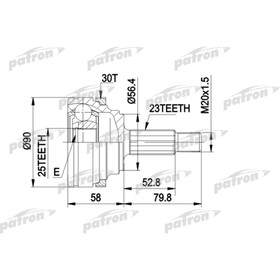 Шрус наружный Patron PCV1336 2779954
