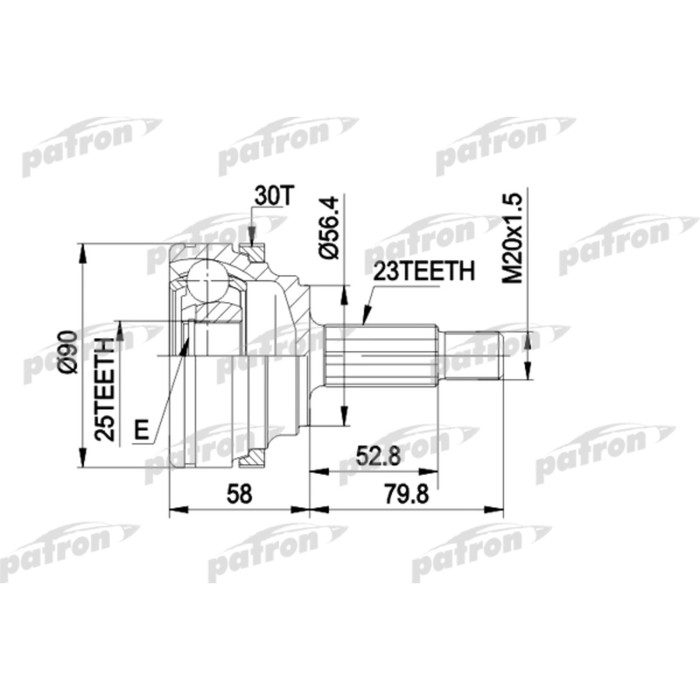 Шрус наружный Patron PCV1336