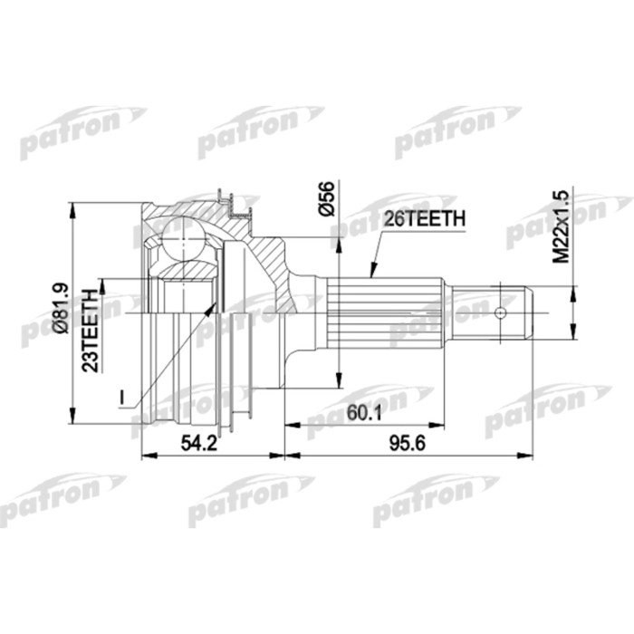 Шрус наружный Patron PCV1346