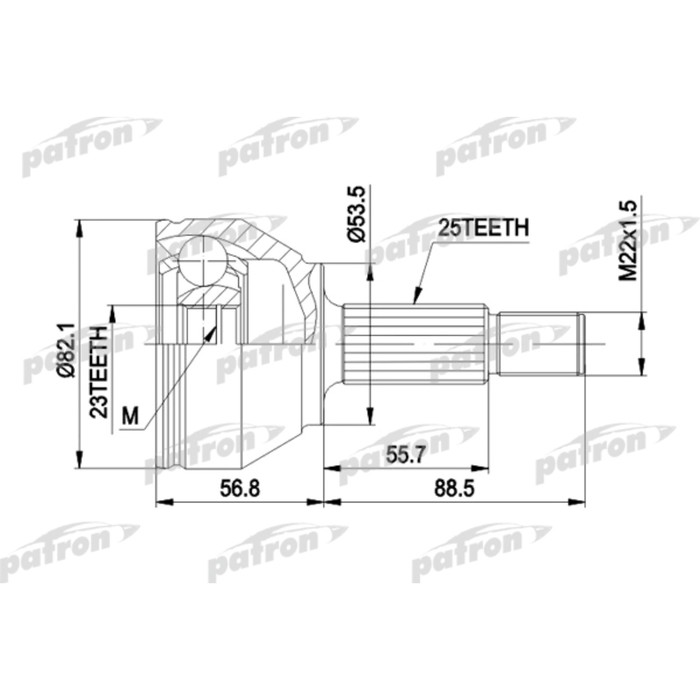 Шрус наружный Patron PCV1354