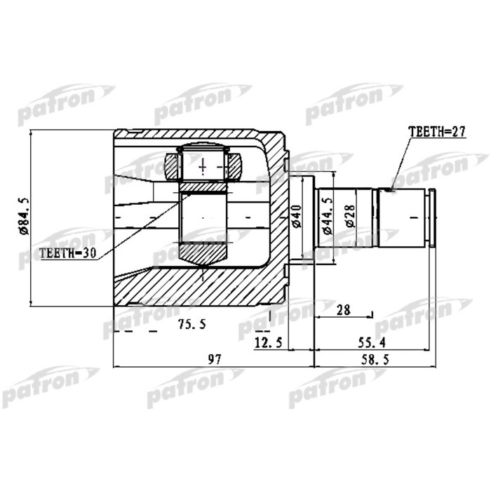 Шрус внутренний Patron PCV1027