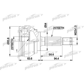 Шрус наружный Patron PCV1404 2779959