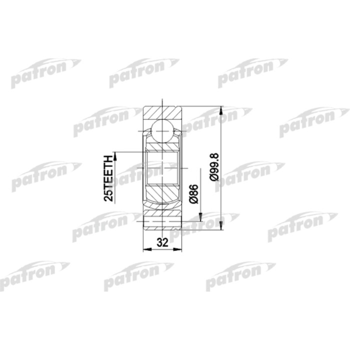 Шрус внутренний Patron PCV3002