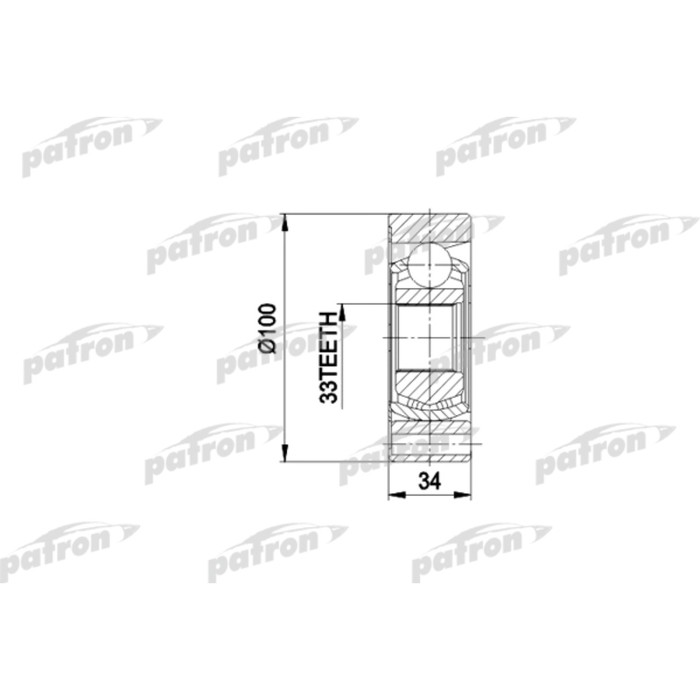 Шрус внутренний Patron PCV3010