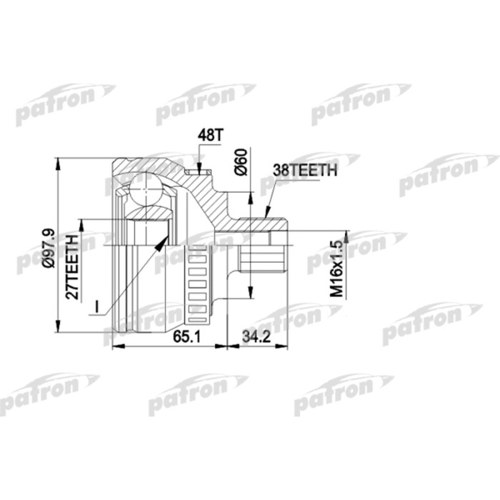 Шрус наружный Patron PCV1389