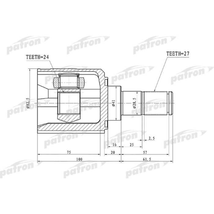 Шрус внутренний Patron PCV1105