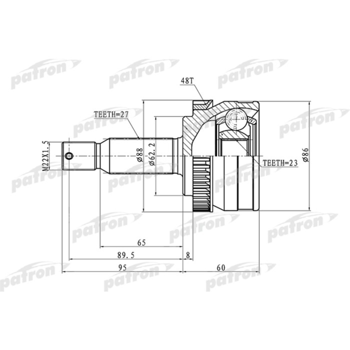 Шрус наружный Patron PCV1352