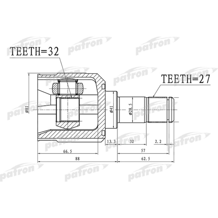 Шрус внутренний Patron PCV1390