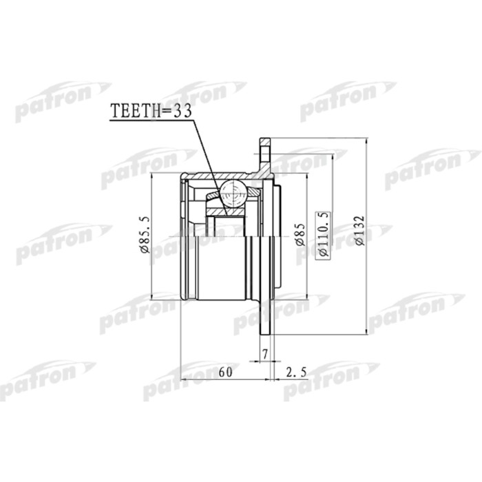 Шрус внутренний Patron PCV1391