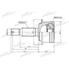 Шрус наружный Patron PCV1393 2781961