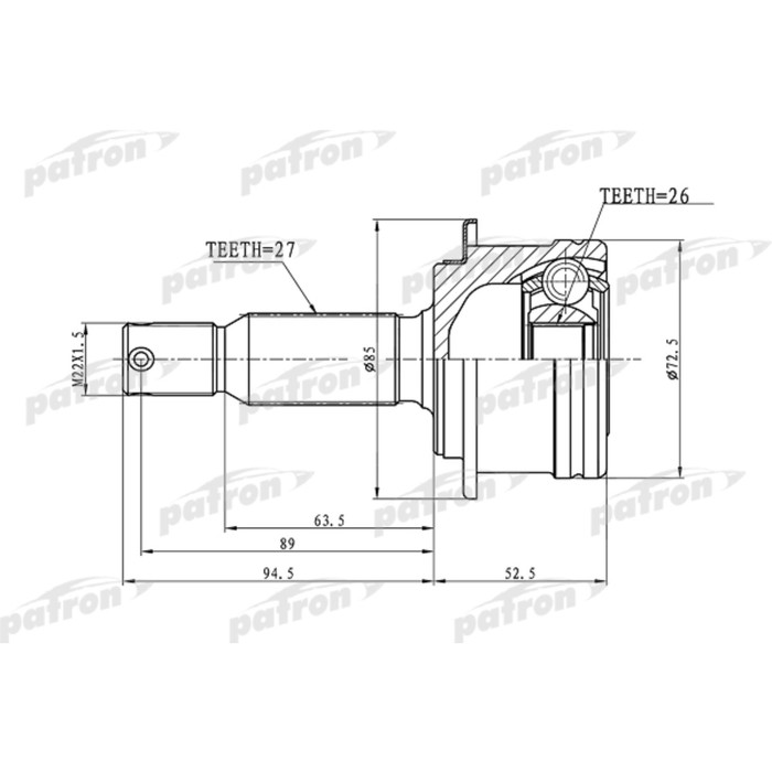 Шрус наружный Patron PCV1393