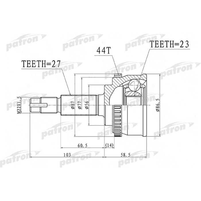 Шрус наружный Patron PCV1415