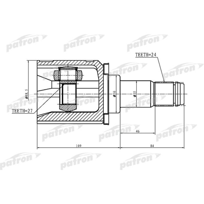 Шрус внутренний Patron PCV1427